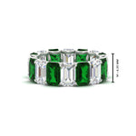 Load image into Gallery viewer, 8 Carat Diamond Emerald Cut Eternity Band
