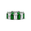 Load image into Gallery viewer, 8-carat-emerald-cut-diamond-eternity-band-with-emerald-in-white-gold-FD-EWB10850GEMGR-8CT-NL-WG.jpg?v=1771405861