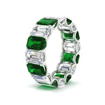 Load image into Gallery viewer, 8 Carat Diamond Emerald Cut Eternity Band
