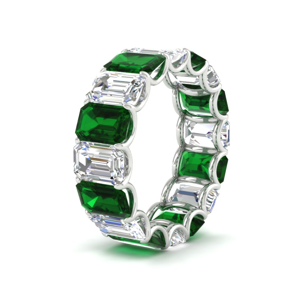 8 Carat Diamond Emerald Cut Eternity Band
