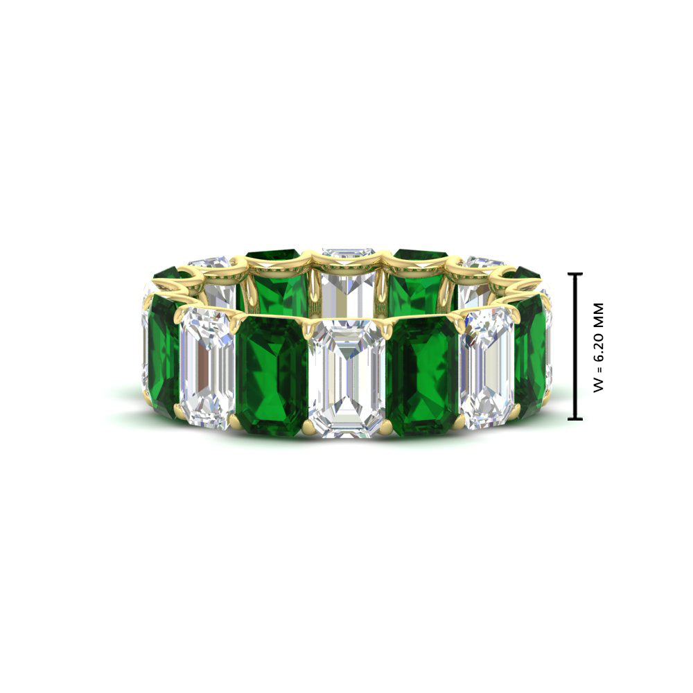 8 Carat Diamond Emerald Cut Eternity Band
