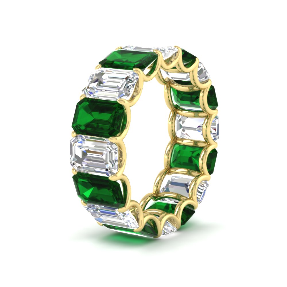 8 Carat Diamond Emerald Cut Eternity Band