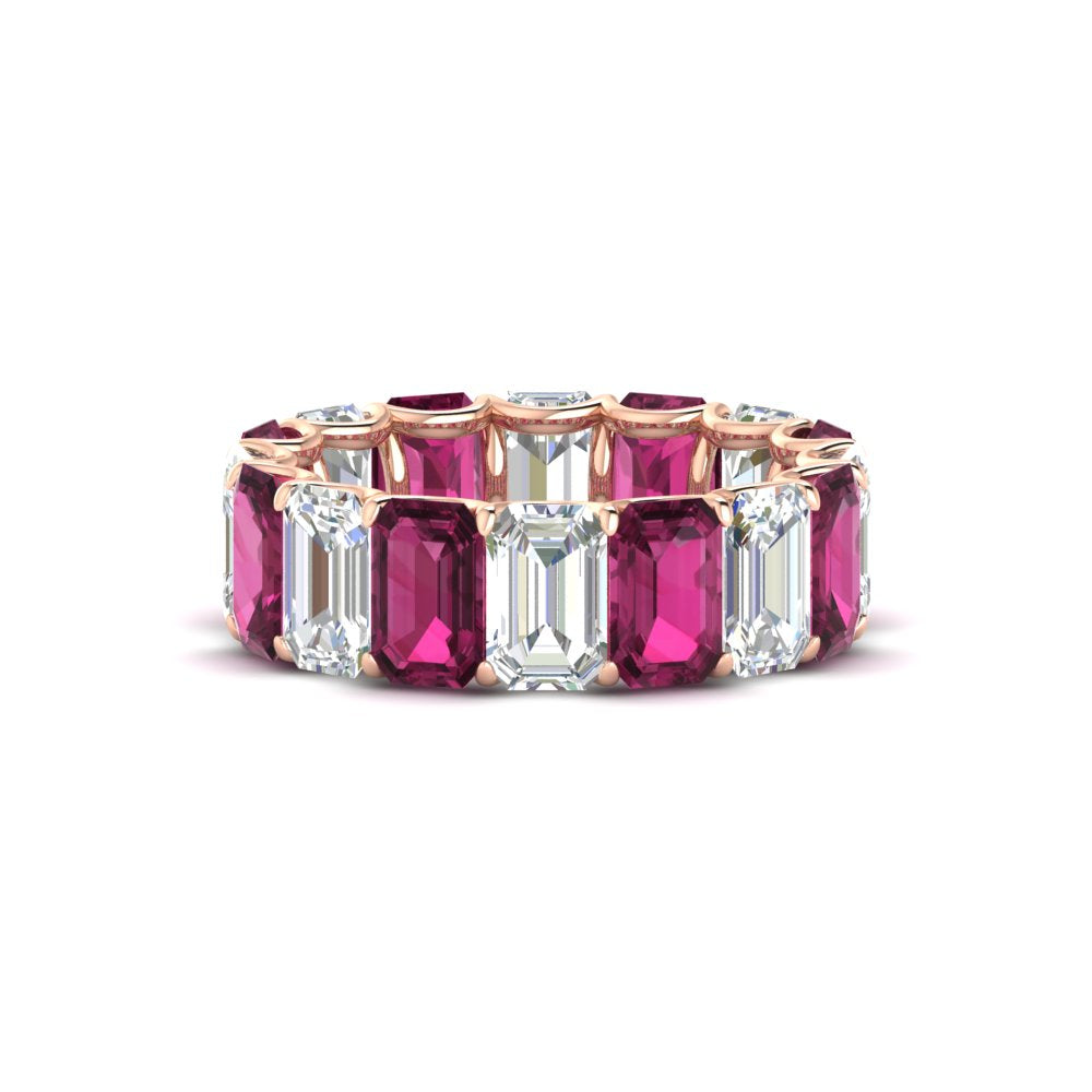 8 Carat Diamond Emerald Cut Eternity Band
