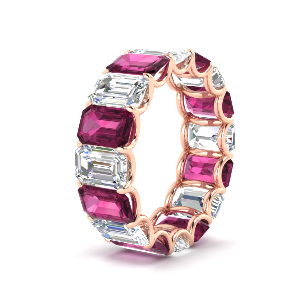 8 Carat Diamond Emerald Cut Eternity Band