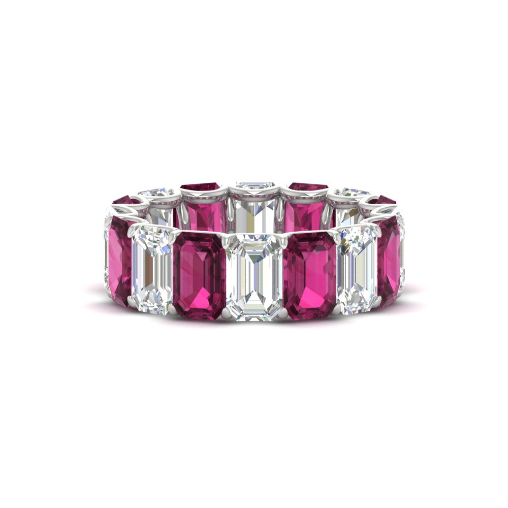 8 Carat Diamond Emerald Cut Eternity Band