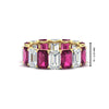 Load image into Gallery viewer, 8-carat-emerald-cut-diamond-eternity-band-with-pink-sapphire-in-yellow-gold-FD-EWB10850GSADRPI-8CT-NL-YG-HW.jpg?v=1771405861
