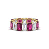 Load image into Gallery viewer, 8-carat-emerald-cut-diamond-eternity-band-with-pink-sapphire-in-yellow-gold-FD-EWB10850GSADRPI-8CT-NL-YG.jpg?v=1771405861