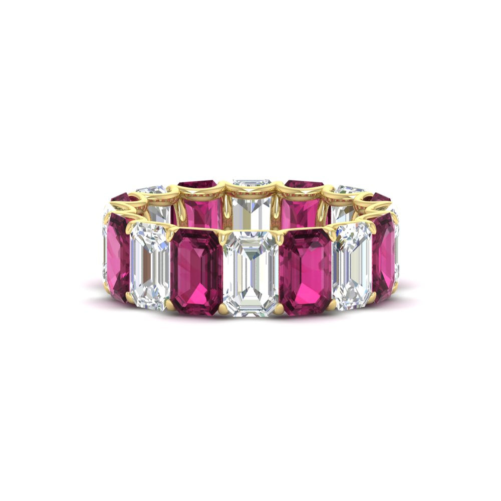 8 Carat Diamond Emerald Cut Eternity Band