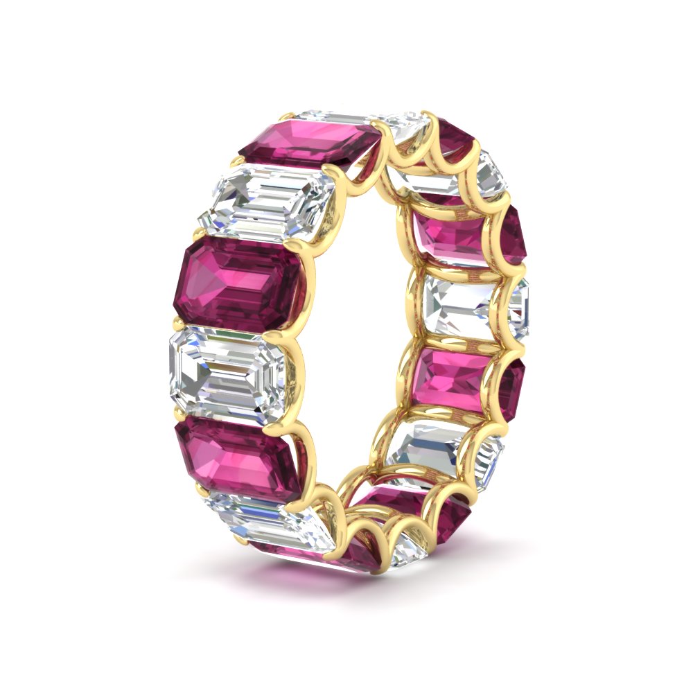 8 Carat Diamond Emerald Cut Eternity Band