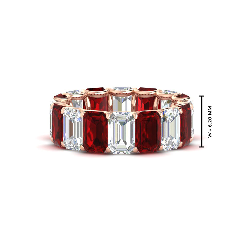 8 Carat Diamond Emerald Cut Eternity Band