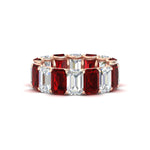 Load image into Gallery viewer, 8 Carat Diamond Emerald Cut Eternity Band
