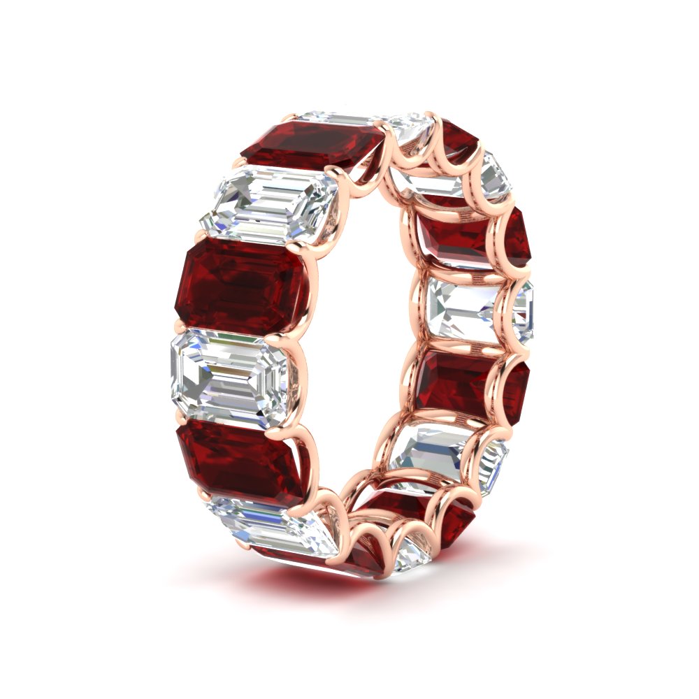 8 Carat Diamond Emerald Cut Eternity Band