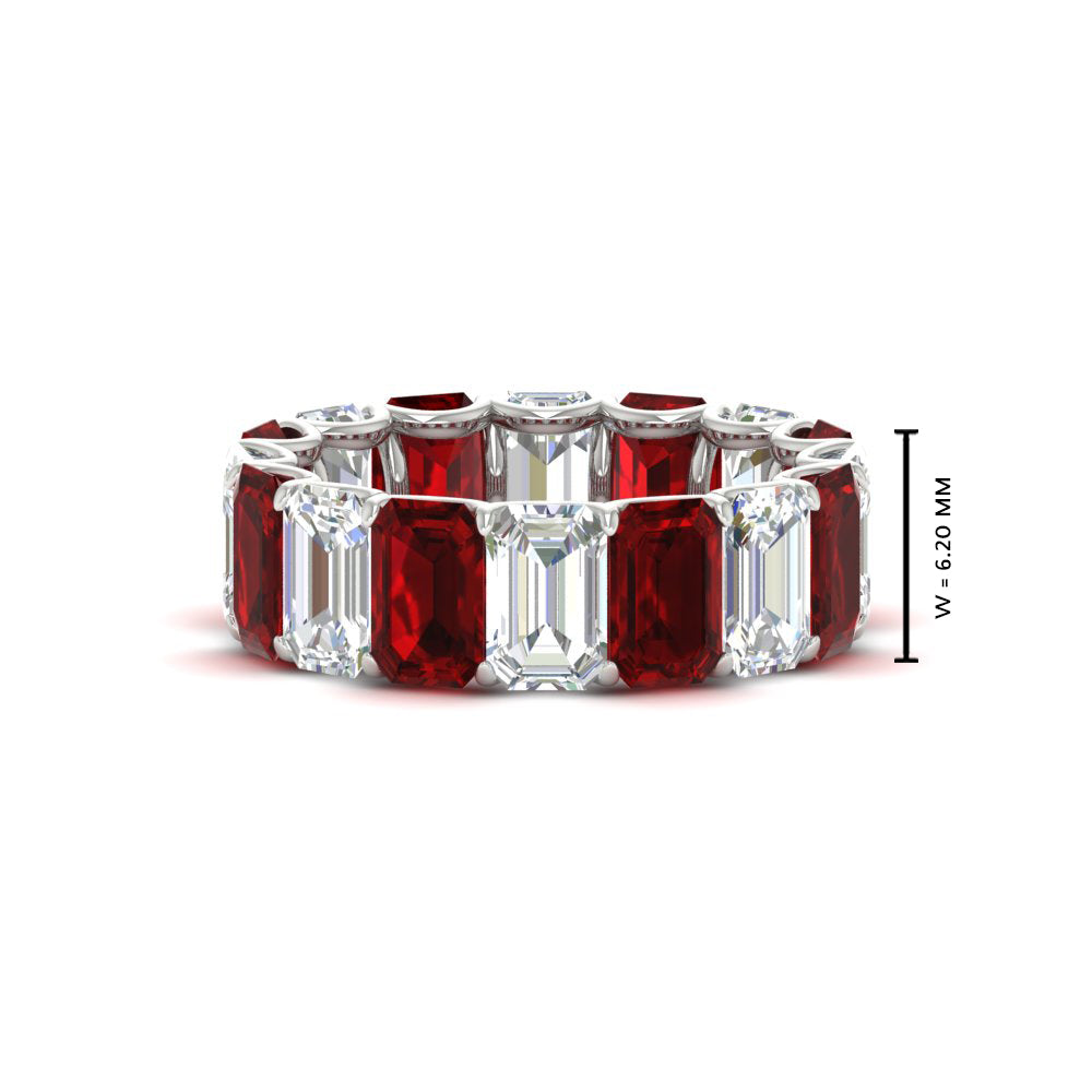 8 Carat Diamond Emerald Cut Eternity Band