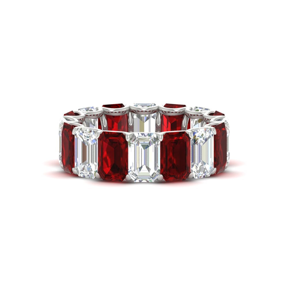 8 Carat Diamond Emerald Cut Eternity Band