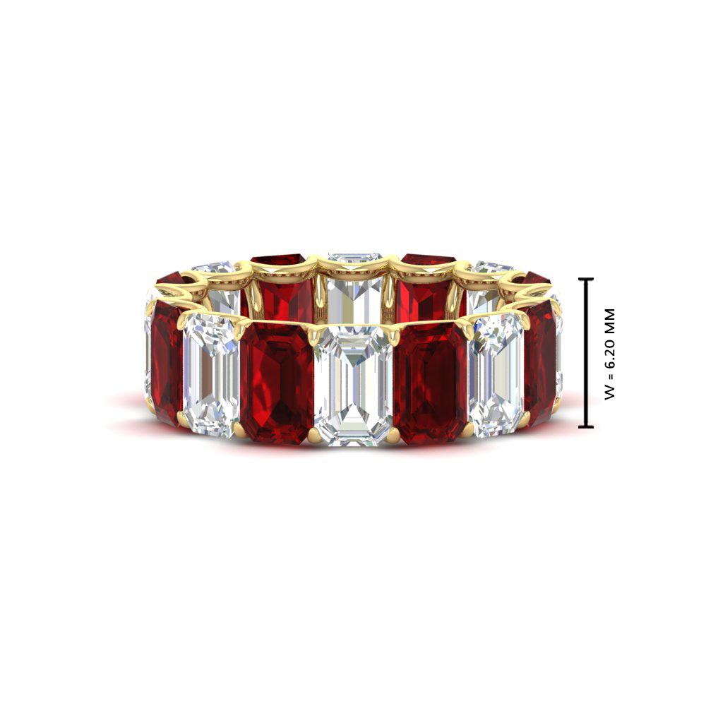 8 Carat Diamond Emerald Cut Eternity Band
