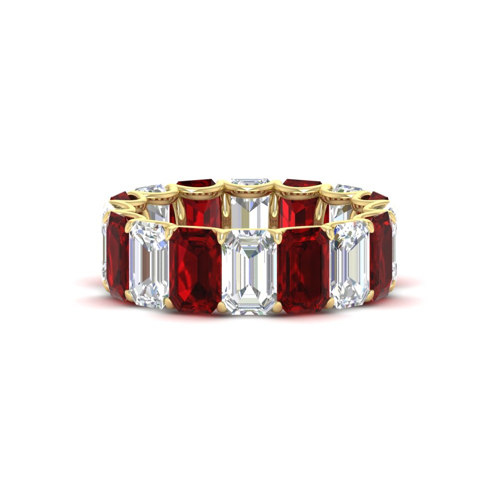 8 Carat Diamond Emerald Cut Eternity Band
