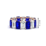 Load image into Gallery viewer, 8 Carat Diamond Emerald Cut Eternity Band
