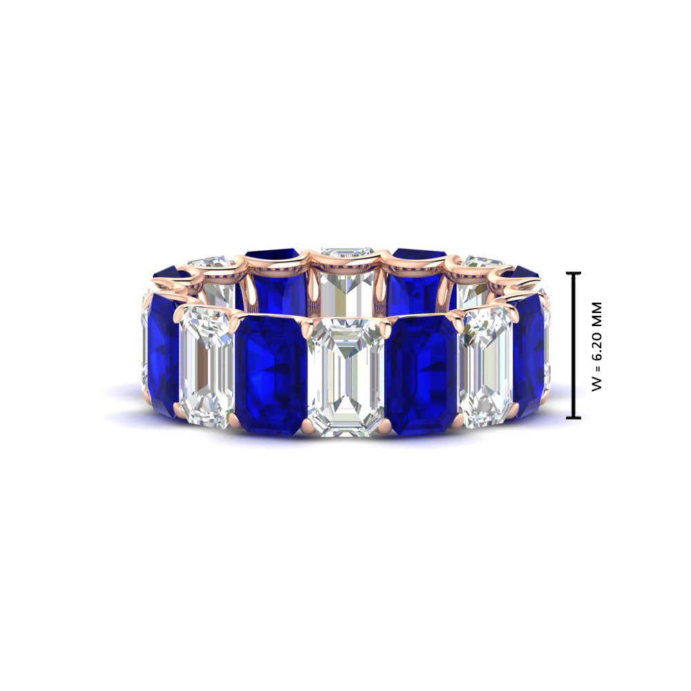 8 Carat Diamond Emerald Cut Eternity Band