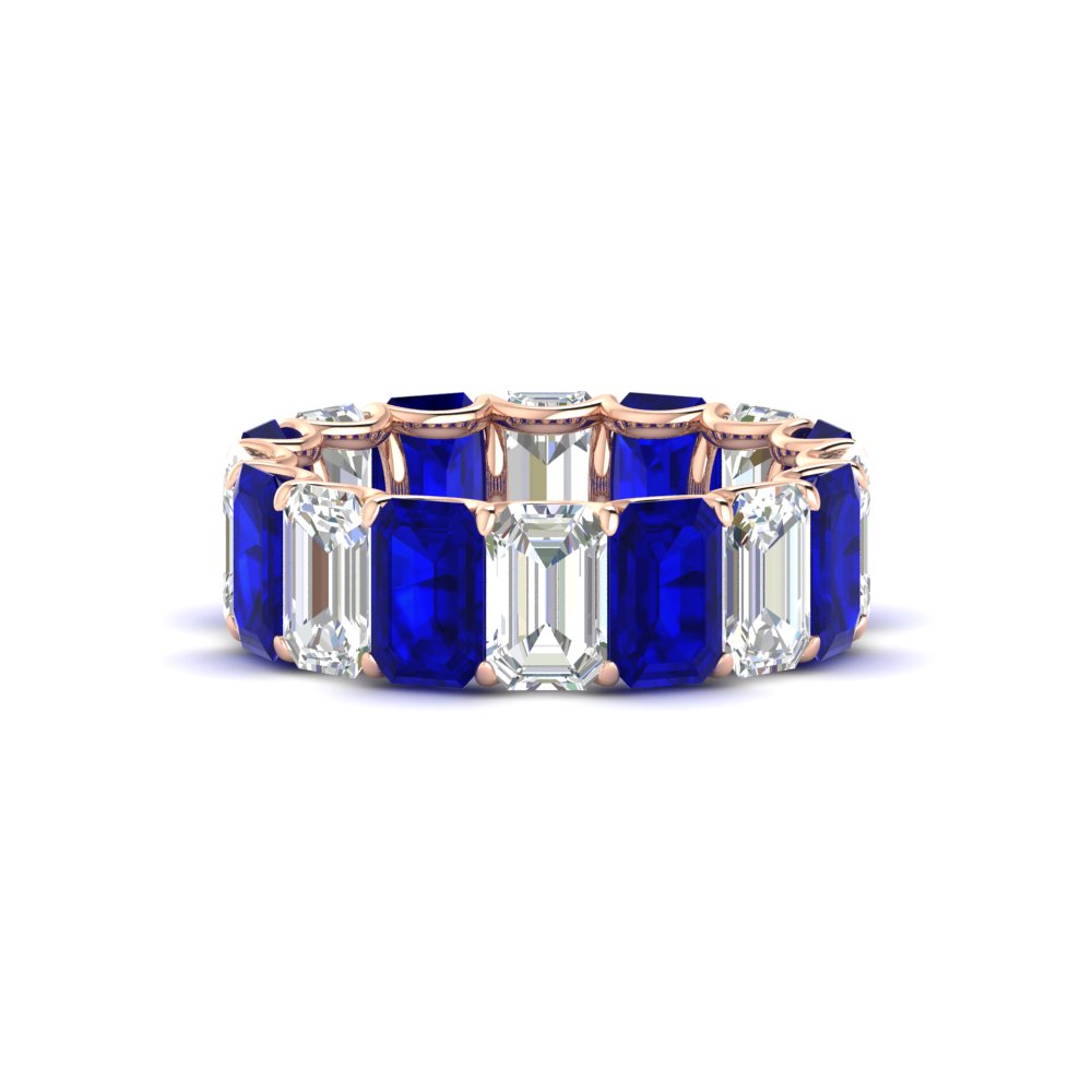 8 Carat Diamond Emerald Cut Eternity Band