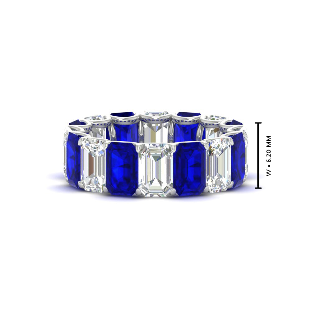 8 Carat Diamond Emerald Cut Eternity Band