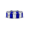 Load image into Gallery viewer, 8-carat-emerald-cut-diamond-eternity-band-with-sapphire-in-white-gold-FD-EWB10850GSABL-8CT-NL-WG.jpg?v=1771408992
