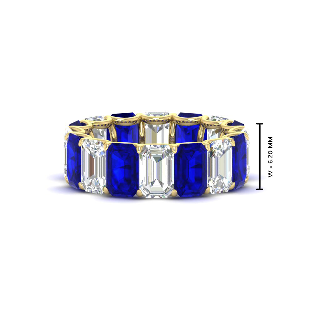 8 Carat Diamond Emerald Cut Eternity Band
