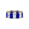 Load image into Gallery viewer, 8-carat-emerald-cut-diamond-eternity-band-with-sapphire-in-yellow-gold-FD-EWB10850GSABL-8CT-NL-YG.jpg?v=1771405861