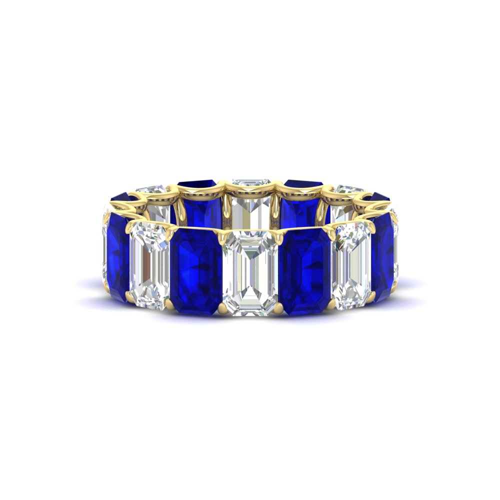 8 Carat Diamond Emerald Cut Eternity Band
