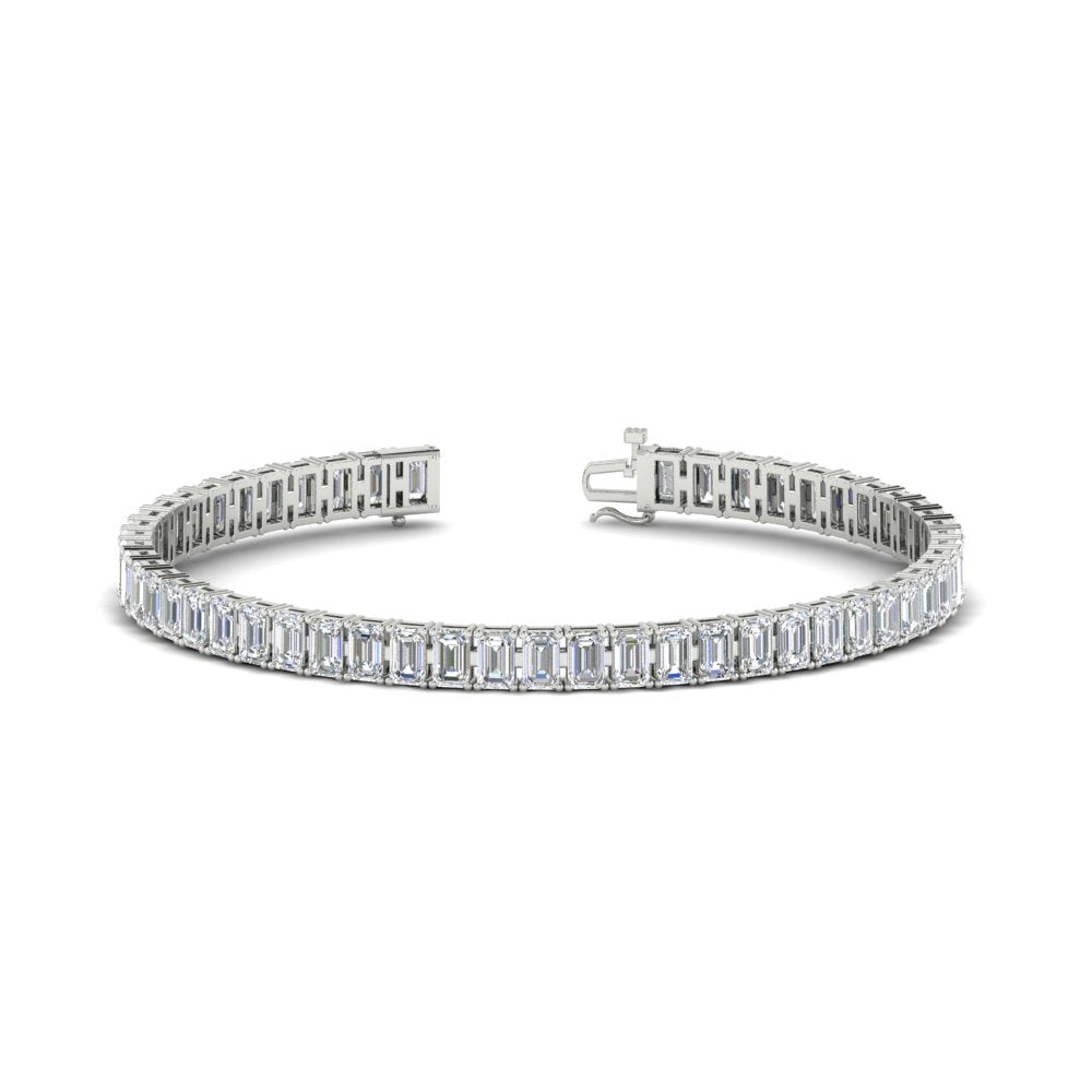 8 Carat Emerald Cut Tennis Diamond Bracelet