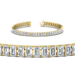 Load image into Gallery viewer, 8 Carat Emerald Cut Tennis Diamond Bracelet