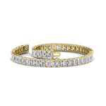 Load image into Gallery viewer, 8 Carat Emerald Cut Tennis Diamond Bracelet