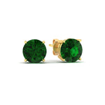 Load image into Gallery viewer, 8-carat-round-emerald-stud-earring-for-women-in-yellow-gold-fdear10411rogemgrangle1-8.00ct-nl-yg_382133cb-ca06-45ea-96a5-6617a8aa267d.jpg?v=1765339407
