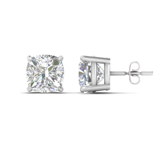 Cushion Diamond Basket Stud Earring