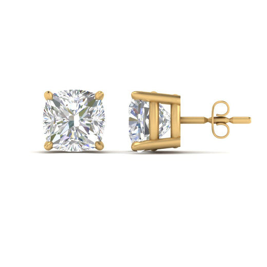 Cushion Diamond Basket Stud Earring