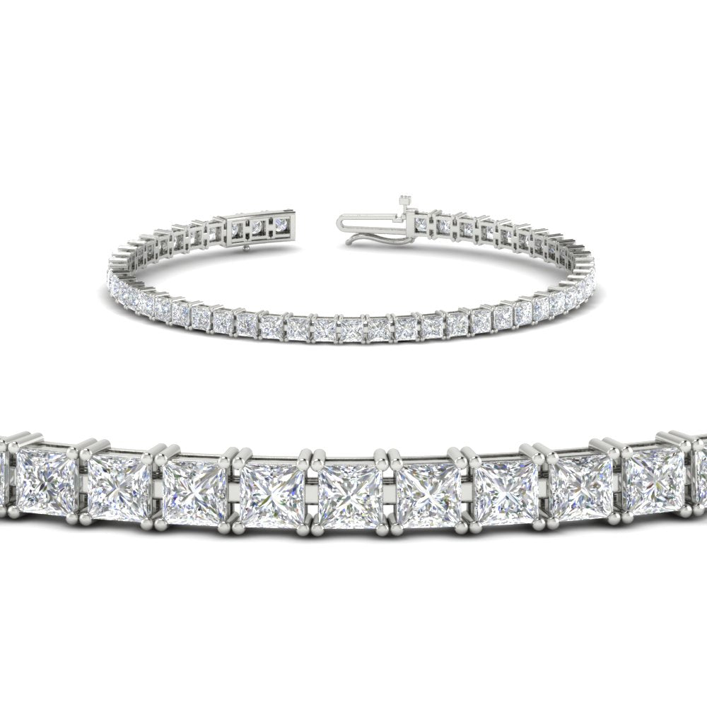 8 Ct Princess Cut Basket Tennis Bracelet