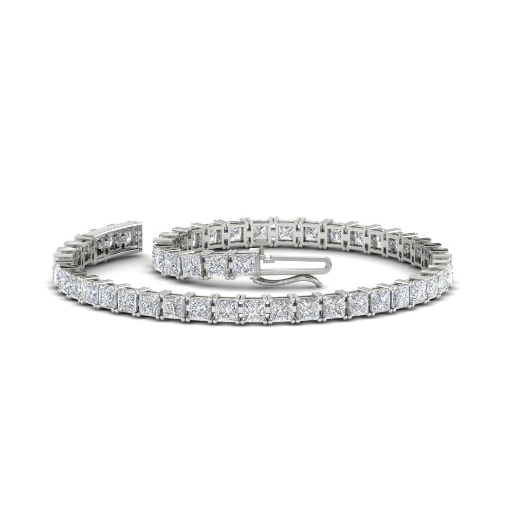 8 Ct Princess Cut Basket Tennis Bracelet