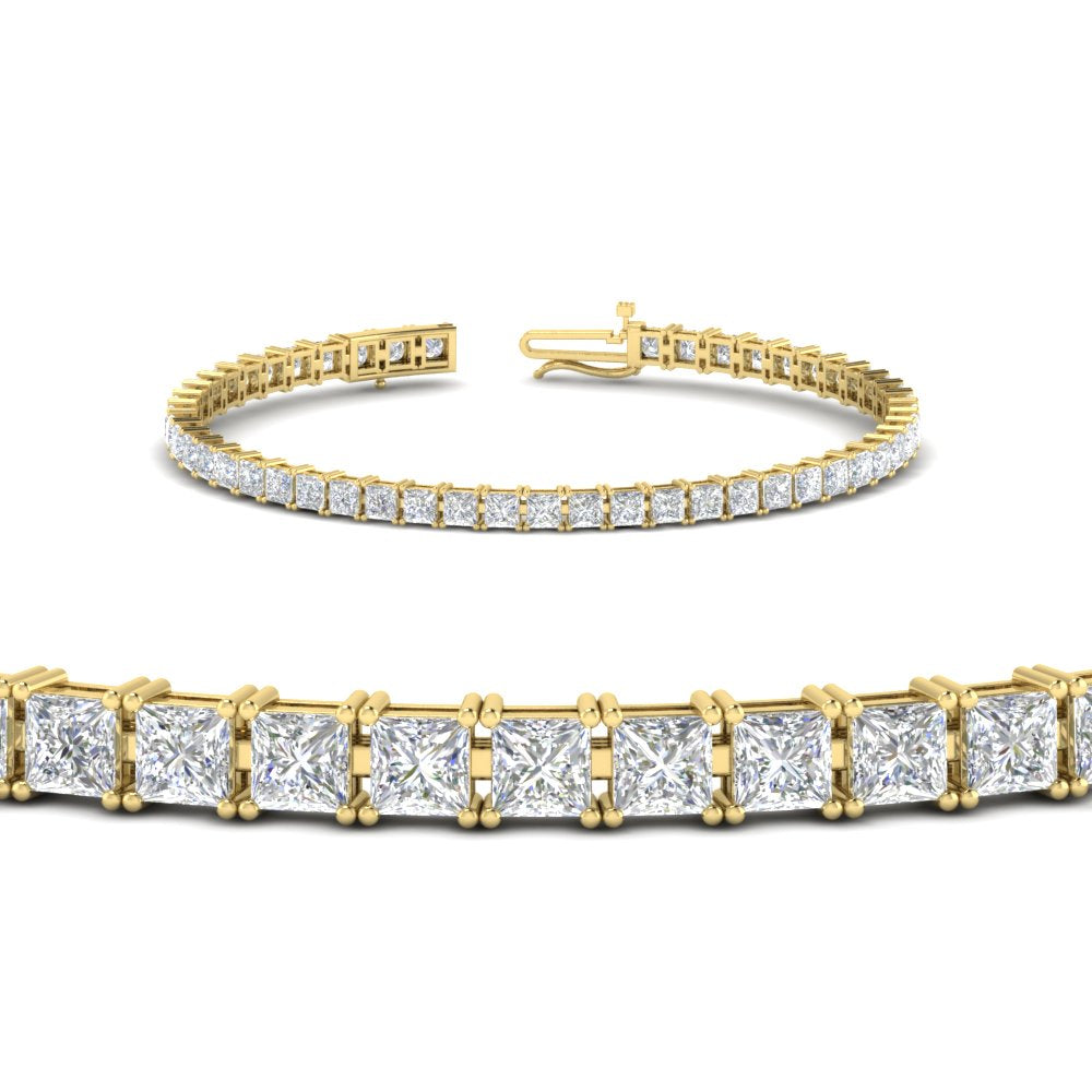 8 Ct Princess Cut Basket Tennis Bracelet