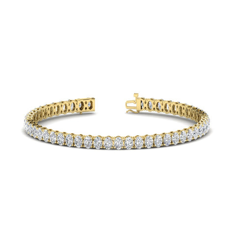 8 Ct Oval Diamond Tennis Women Bracelet