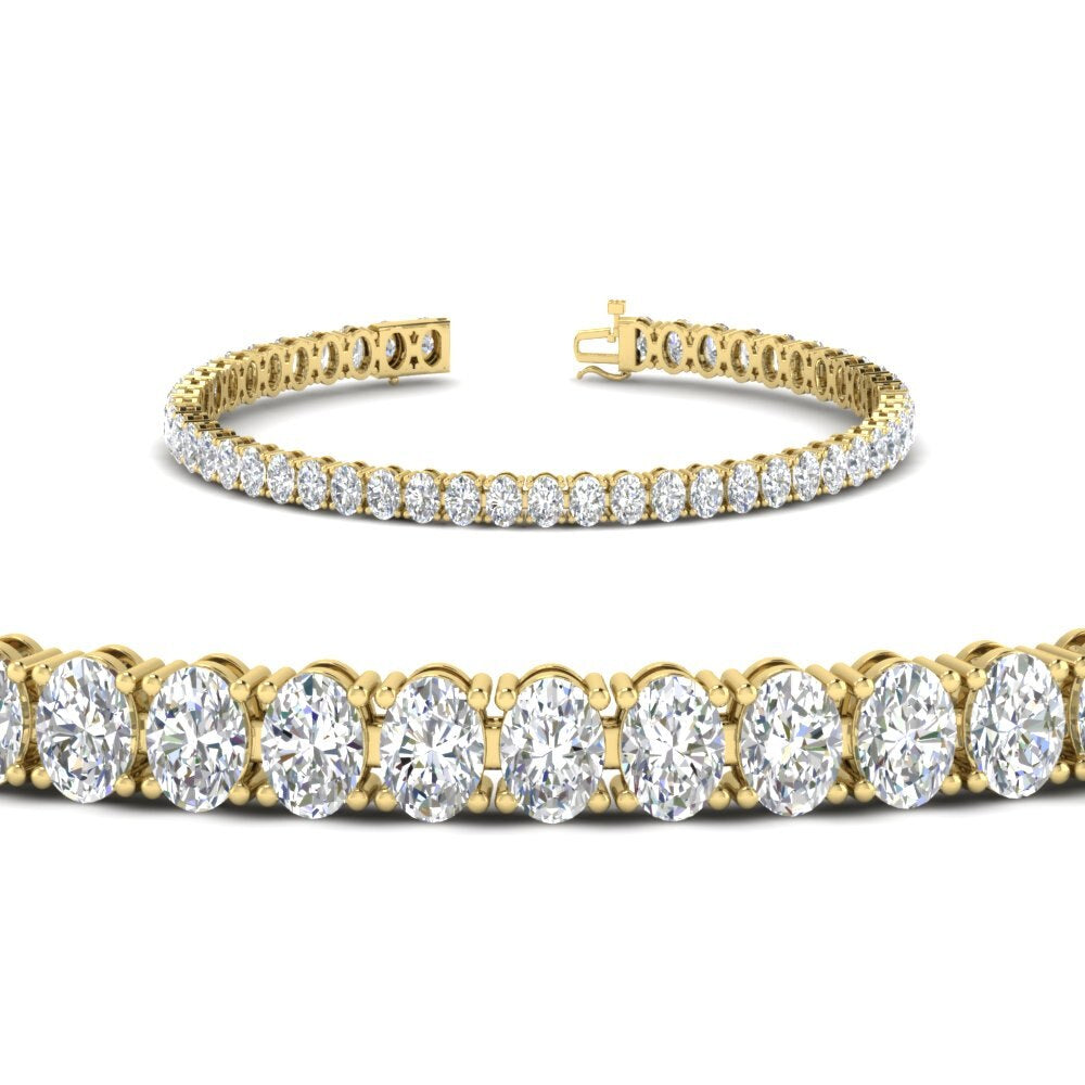 8 Ct Oval Diamond Tennis Women Bracelet