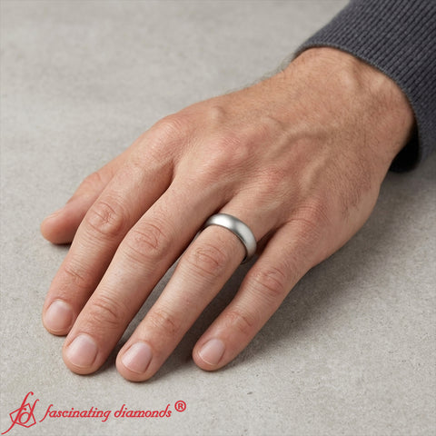 Low Dome 6mm Men Wedding Band