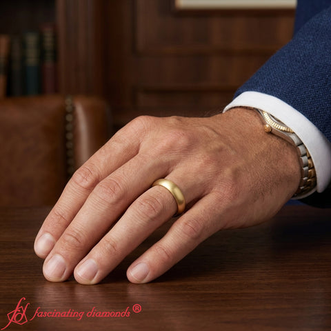 Low Dome 6mm Men Wedding Band