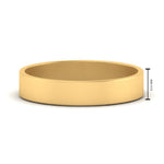 Load image into Gallery viewer, 5 mm Flat Gold Wedding Band

