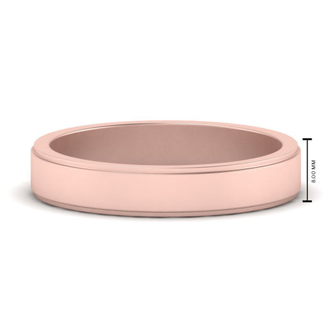 Simple Flat Wedding Band 4MM