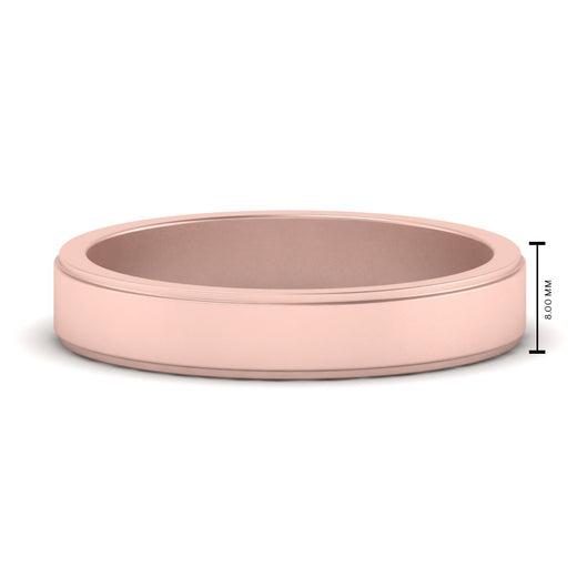 Simple Flat Wedding Band 4MM