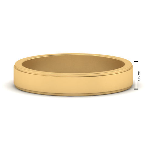 Simple Flat Wedding Band 4MM