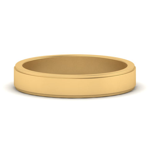 Simple Flat Wedding Band 4MM