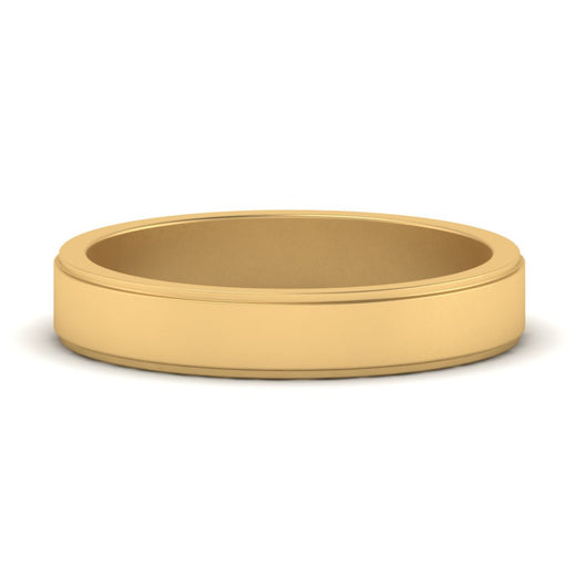 Simple Flat Wedding Band 4MM