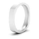 Load image into Gallery viewer, 4 mm Square Comfort Fit Mens Wedding Band
