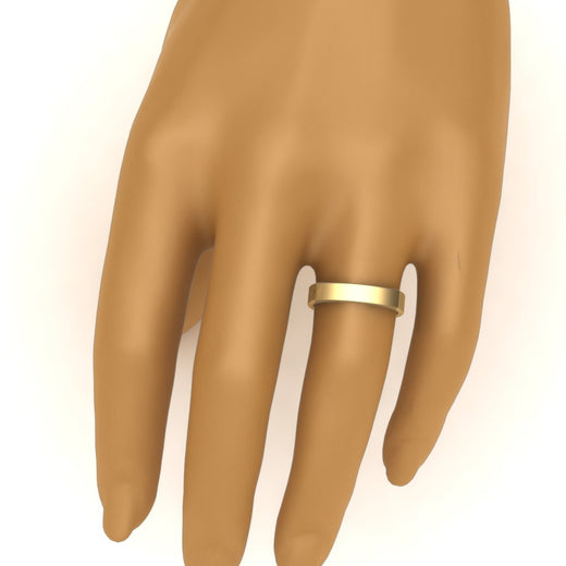 Square Comfort Fit Mens Wedding Band