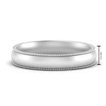 Load image into Gallery viewer, 4 mm Milgrain Comfort Fit Mens Wedding Band
